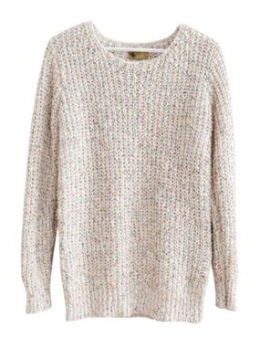 Katsumi Cream Rainbow Confetti Crewneck Sweater – Size Medium EUC